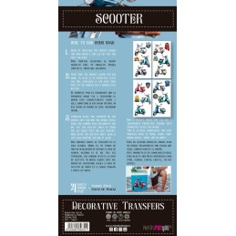 Scooter II. Decorative Transfers 15x30cm 6″x 12″. 4 Hojas. PFY-14631. Los mejores productos en L'aura Bella, tu tienda online