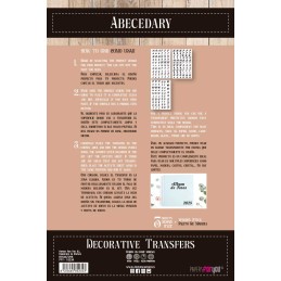 Abecedary. Decorative Transfers 20x30cm 8″x 12″. 3 Hojas. PFY-15234. Los mejores productos en L'aura Bella, tu tienda online