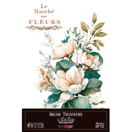 Magnolias. Decorative Transfers 20x30cm 8″x 12″. 3 Hojas. PFY-14802. Los mejores productos en L'aura Bella, tu tienda online