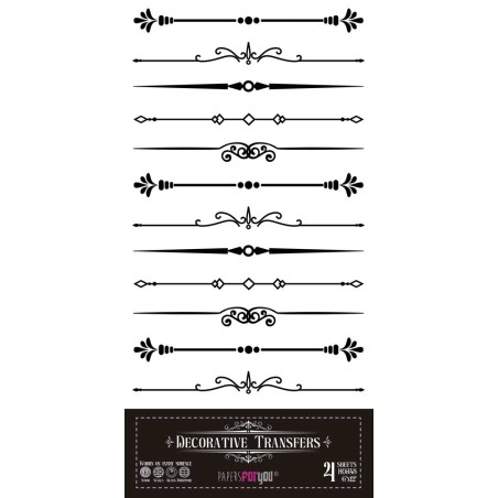 Baroque Borders. Decorative Transfers 15x30cm 6″x 12″. PFY-15236. Los mejores productos en L'aura Bella, tu tienda online