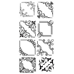 Baroque Borders. Decorative Transfers 15x30cm 6″x 12″. PFY-15236. Los mejores productos en L'aura Bella, tu tienda online