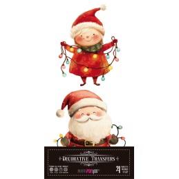 Santa & Friends. Decorative Transfers 15x30cm. 4 Hojas. PFY-15431. Los mejores productos en L'aura Bella, tu tienda online