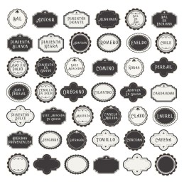 Botes de especias. Decorative Transfers 30x30cm. 2 Hojas. PFY-15472. Los mejores productos en L'aura Bella, tu tienda online