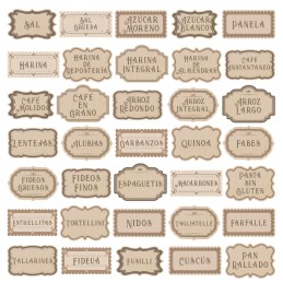 Etiquetas de Cocina. Decorative Transfers 30x30cm. 2 Hojas. PFY-15468. Los mejores productos en L'aura Bella, tu tienda online