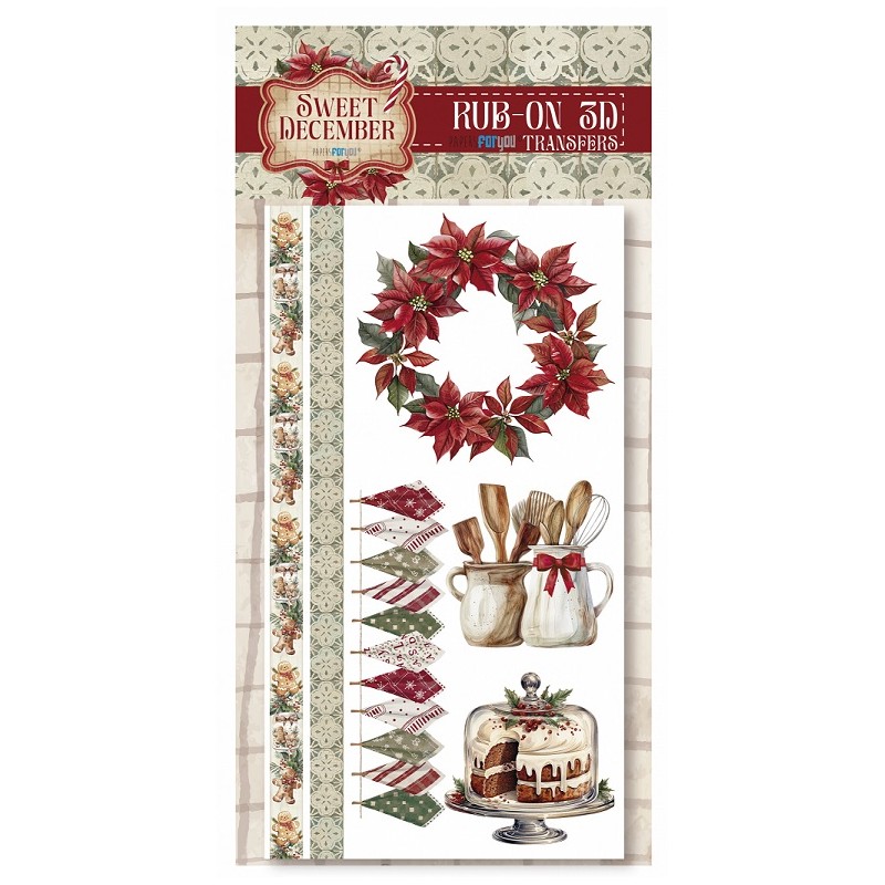 Sweet December. Rub On Transfers 12x25cm. 2 Hojas. PFY-15367. Los mejores productos en L'aura Bella, tu tienda online