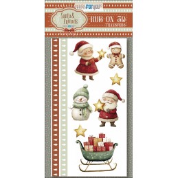 Santa & Friends. Rub On Transfers 12x25cm. 2 Hojas. PFY-15434. Los mejores productos en L'aura Bella, tu tienda online