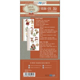 Santa & Friends. Rub On Transfers 12x25cm. 2 Hojas. PFY-15434. Los mejores productos en L'aura Bella, tu tienda online