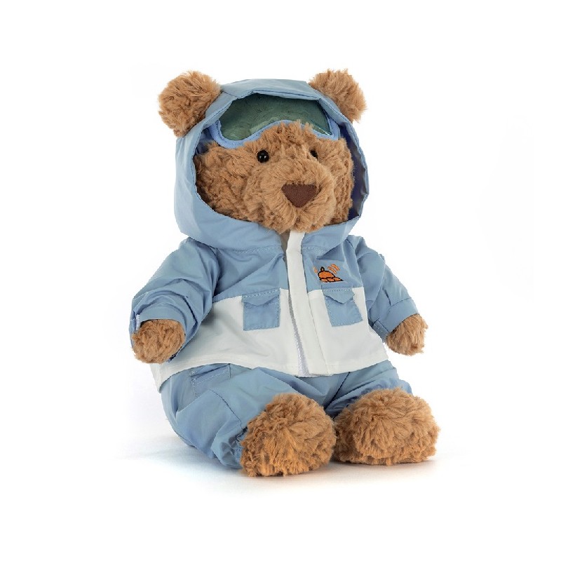 Bartholomew Bear "Snow Suit". Peluche Jellycat. BARM2SKI. Los mejores productos en L'aura Bella, tu tienda online