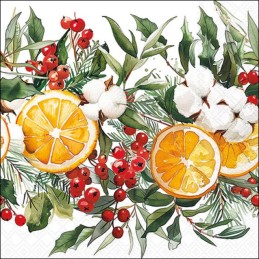 Servilleta para decoupage: Winter Oranges. 33319935. Los mejores productos en L'aura Bella, tu tienda online