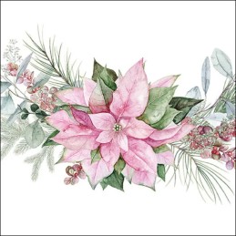 Servilleta para decoupage: Pink Poinsettia. 33320285. Los mejores productos en L'aura Bella, tu tienda online