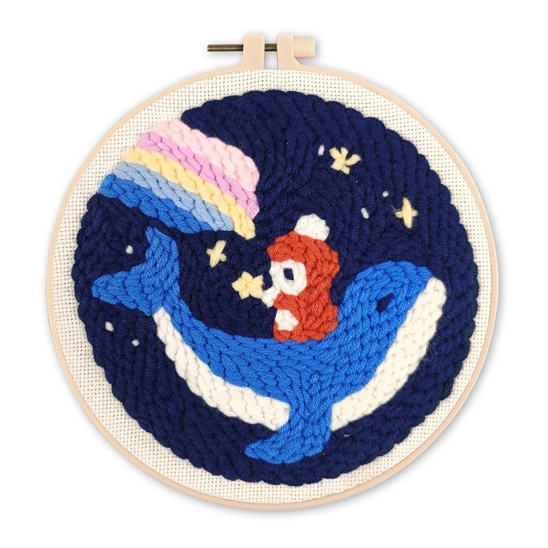 Kit Punch Needle Ballena y niño. CCX357. Figured'Art. Kit manualidades. Los mejores productos en L'aura Bella tu tienda online