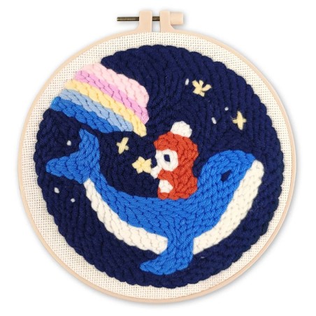 Kit Punch Needle Ballena y niño. CCX357. Figured'Art. Kit manualidades. Los mejores productos en L'aura Bella tu tienda online