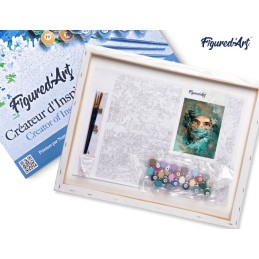 Contenido kits de pintar por números de Figured'Art. Los mejores productos en L'aura Bella tu tienda online
