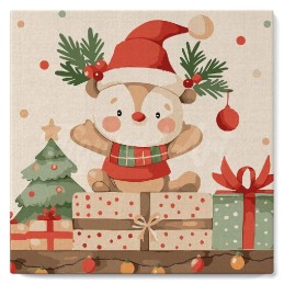 Kit Pintar por números MINI, Oso y regalos Navidad. SFA299-Y. Los mejores productos en L'aura Bella tu tienda online