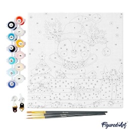 Kit Pintar por números MINI, Oso y regalos Navidad. SFA299-Y. Los mejores productos en L'aura Bella tu tienda online