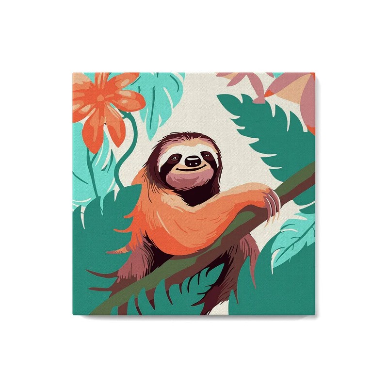 Kit Pintar por números MINI: Perezoso Tropical. SFA107-Y. Los mejores productos en L'aura Bella tu tienda online