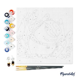 Kit Pintar por números MINI: Capibara Tropical. SFA103-Y. Los mejores productos en L'aura Bella tu tienda online