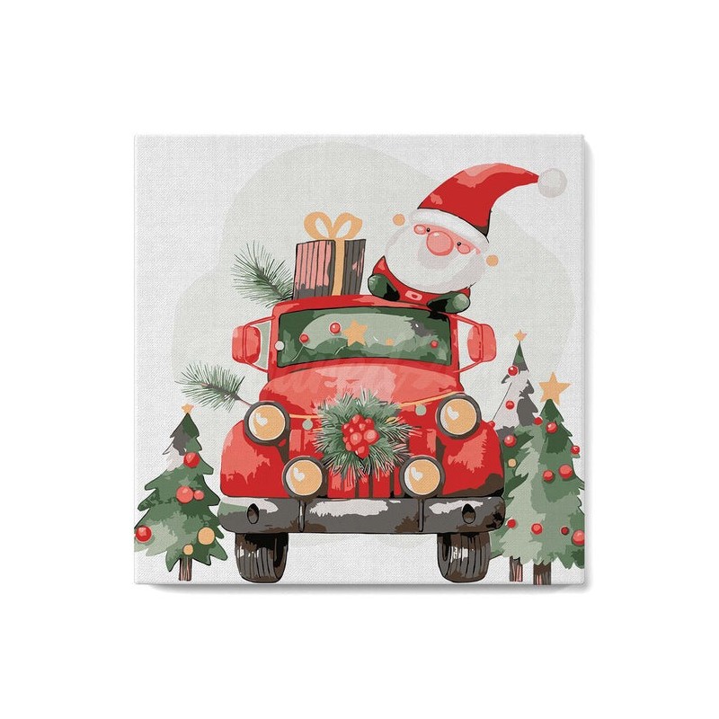 Kit Pintar por números MINI: Papá Noel y camión. SFA325-Y. Figured'Art. Los mejores productos en L'aura Bella tu tienda online