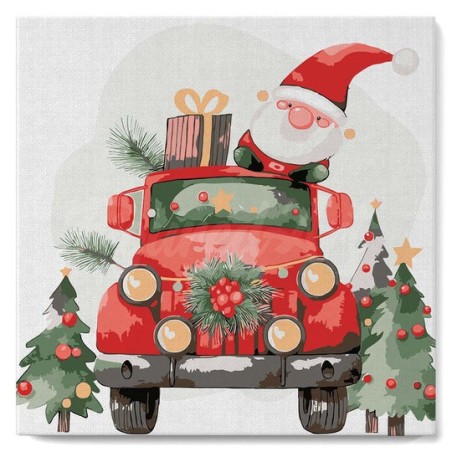 Kit Pintar por números MINI: Papá Noel y camión. SFA325-Y. Figured'Art. Los mejores productos en L'aura Bella tu tienda online