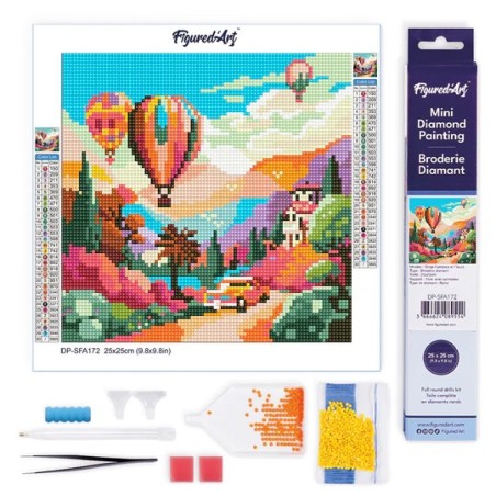 Kit Diamond Painting, Globos sobre el valle. DPSFA172. Los mejores productos en L'aura Bella tu tienda online