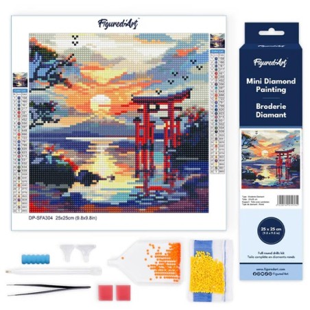 Kit Diamond Painting: Puerta Torii al Atardecer. DPSFA304. Los mejores productos en L'aura Bella tu tienda online