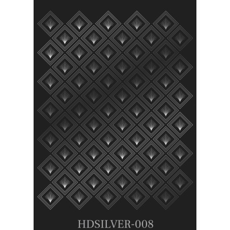 Transfer RUB-ON Silver. Modelo art deco. HDS008. Cadence. Los mejores productos en L'aura Bella, tu tienda online