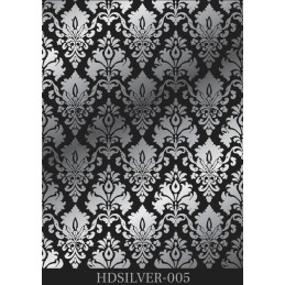 Transfer RUB-ON Silver. Modelo adamascado. HDS005. Cadence. Los mejores productos en L'aura Bella, tu tienda online