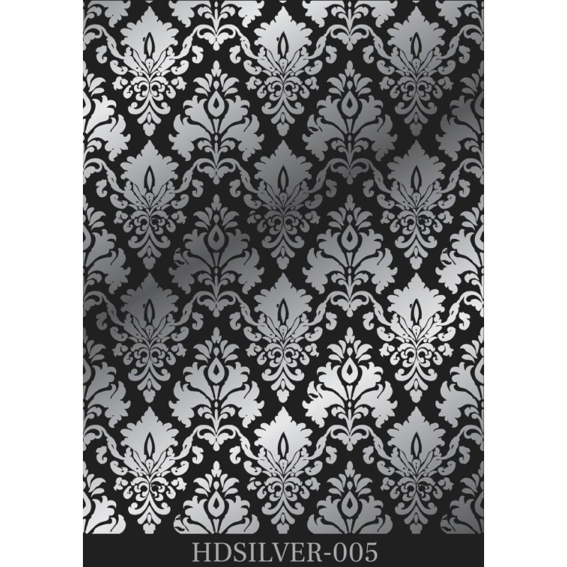 Transfer RUB-ON Silver. Modelo adamascado. HDS005. Cadence. Los mejores productos en L'aura Bella, tu tienda online