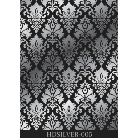 Transfer RUB-ON Silver. Modelo adamascado. HDS005. Cadence. Los mejores productos en L'aura Bella, tu tienda online