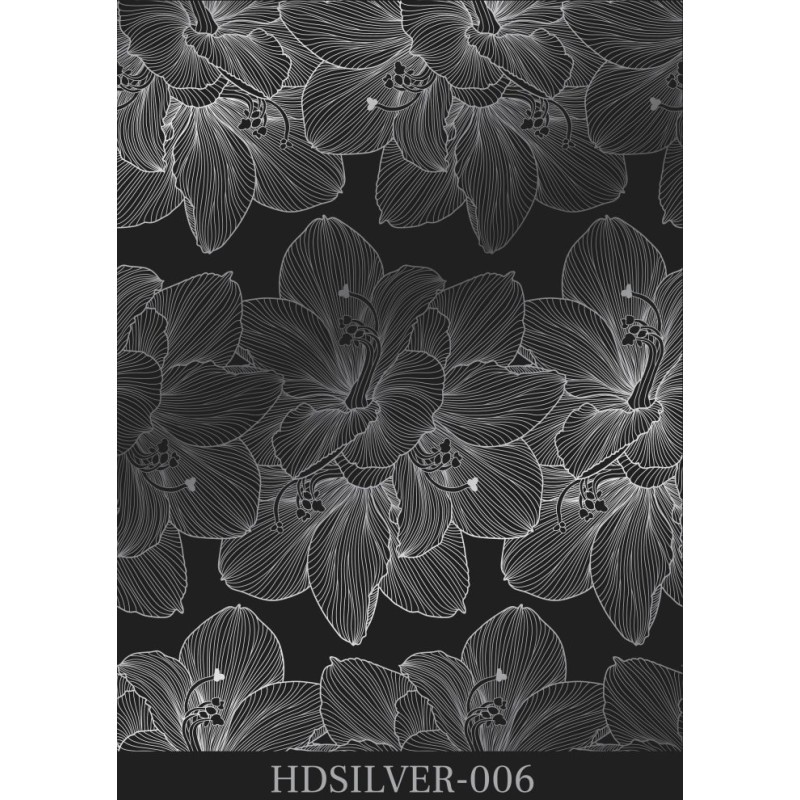 Transfer RUB-ON Silver. Modelo Flores. HDS006. Cadence. Los mejores productos en L'aura Bella, tu tienda online