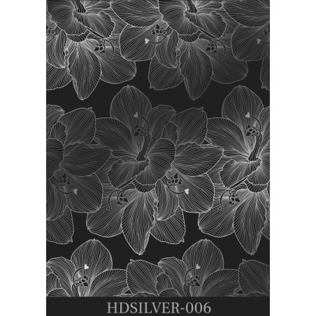 Transfer RUB-ON Silver. Modelo Flores. HDS006. Cadence. Los mejores productos en L'aura Bella, tu tienda online