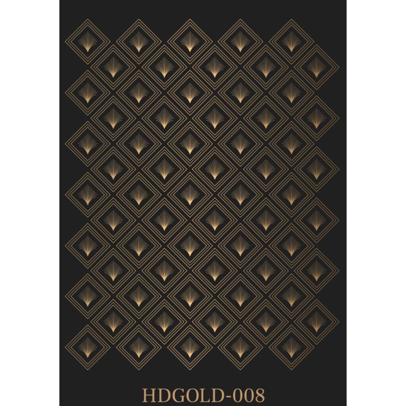 Transfer RUB-ON Gold. Modelo  fondo art deco. HDG008. Cadence. Los mejores productos en L'aura Bella, tu tienda online