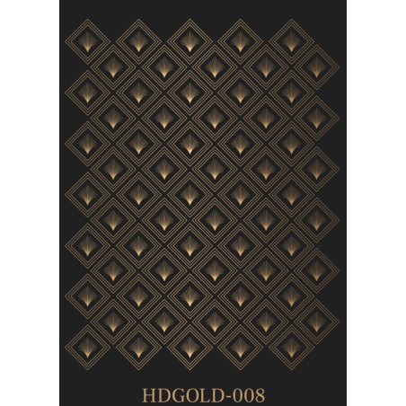 Transfer RUB-ON Gold. Modelo  fondo art deco. HDG008. Cadence. Los mejores productos en L'aura Bella, tu tienda online