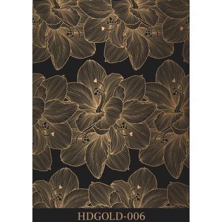 Transfer RUB-ON Gold. Modelo  fondo Flores. HDG006. Cadence. Los mejores productos en L'aura Bella, tu tienda online