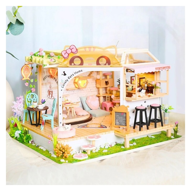 Casa en Miniatura: Café del Gato. Figured'Art. M2111. Los mejores productos en L'aura Bella, tu tienda online