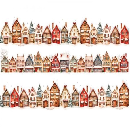 Transfer DTF Textil, Christmas Houses. 25x30cm. Artis Decor. Los mejores productos en L'aura Bella, tu tienda online