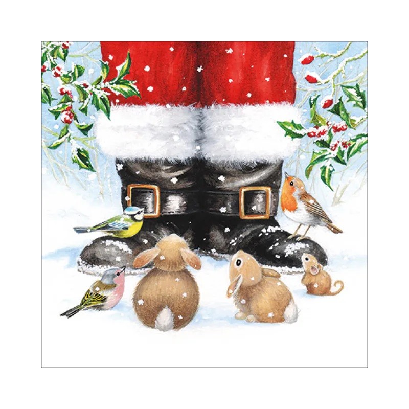 Servilleta para decoupage: Looking up to Santa. 33316690. Los mejores productos en L'aura Bella, tu tienda online