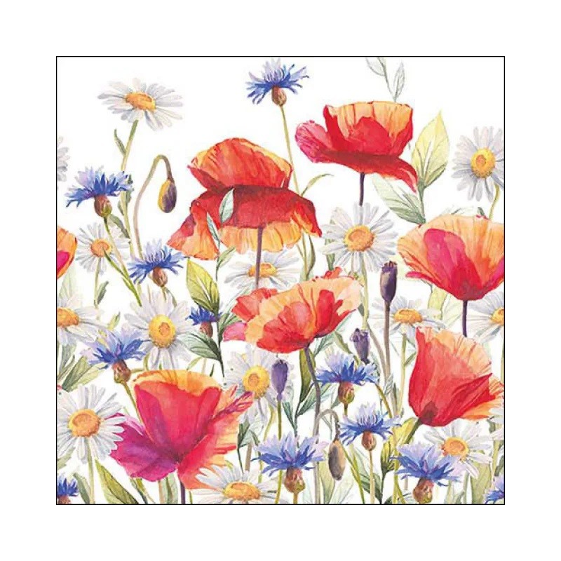 Servilleta para decoupage: Poppies and Cornflowers. 13318640. Los mejores productos en L'aura Bella, tu tienda online