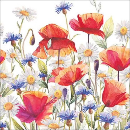 Servilleta para decoupage: Poppies and Cornflowers. 13318640. Los mejores productos en L'aura Bella, tu tienda online