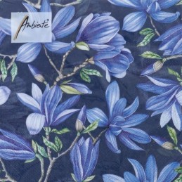 Servilleta para decoupage: Magnolia Acuminata Blue. 33x33 cm. Los mejores productos en L'aura Bella tu tienda online