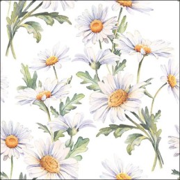 Servilleta para decoupage: Beautiful Daisies White. 33x33 cm. Los mejores productos en L'aura Bella tu tienda online