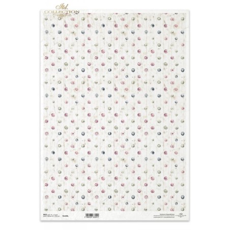 Puntos. Papel de arroz A3. Decoupage. ITD Collection. R1439L. Los mejores productos en L'aura Bella, tu tienda online