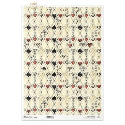 Palos baraja. Alicia. Papel arroz A3. Decoupage. ITD Collection. R1463L. Los mejores productos en L'aura Bella, tu tienda online