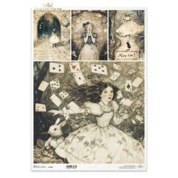 Alicia, 4 imágenes. Papel arroz A3. Decoupage. ITD. R1485L. Los mejores productos en L'aura Bella, tu tienda online