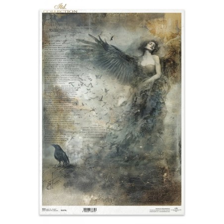 Ángel o Demonio. Papel arroz A3. Decoupage. ITD. R1575L. Los mejores productos en L'aura Bella, tu tienda online