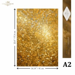 Oro. Papel de arroz A2 para decoupage. ITD Collection. FPA2003. Los mejores productos en L'aura Bella, tu tienda online