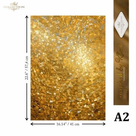 Oro. Papel de arroz A2 para decoupage. ITD Collection. FPA2003. Los mejores productos en L'aura Bella, tu tienda online