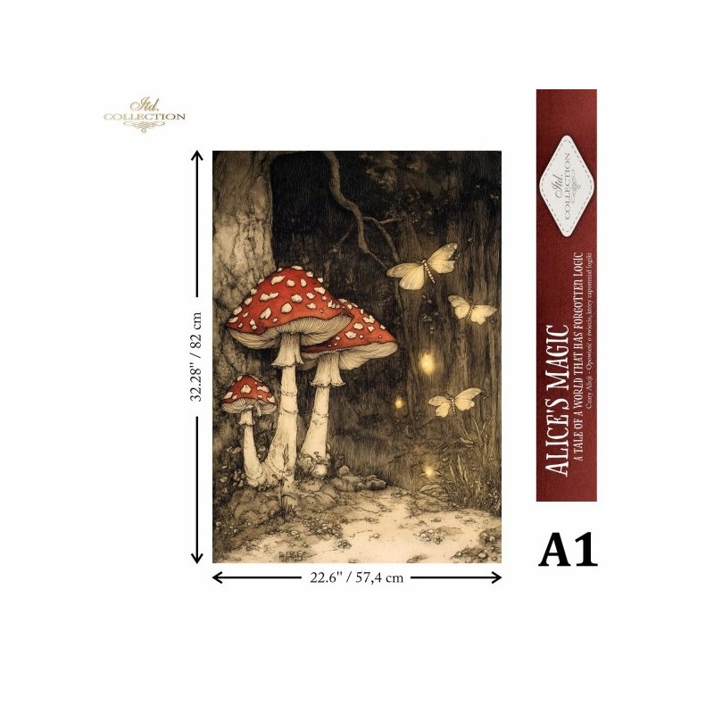 Setas, Alicia. Papel de arroz A1 decoupage. ITD Collection. FPA1033. Los mejores productos en L'aura Bella, tu tienda online