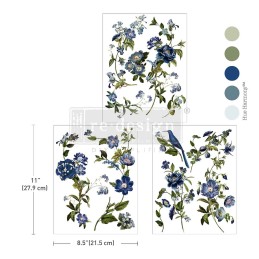 Blue Nest Blooms. Middy Decor Transfer. 681913. Los mejores productos en L'aura Bella, tu tienda online