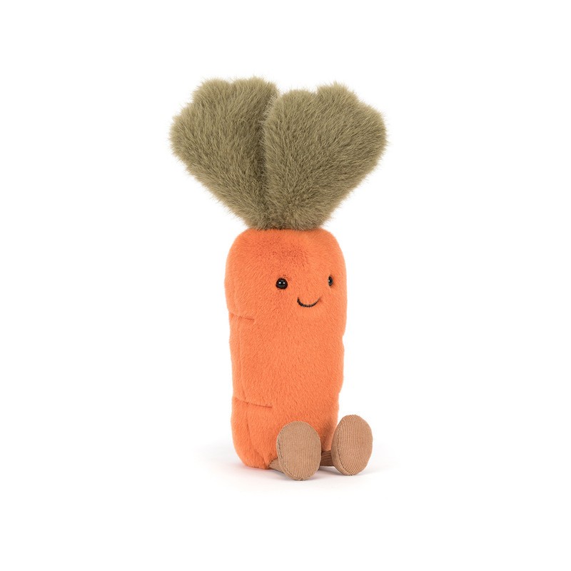 Amuseables Carrot, Zanahoria feliz. Peluche Jellycat. A4CARR. Los mejores productos en L'aura Bella, tu tienda online